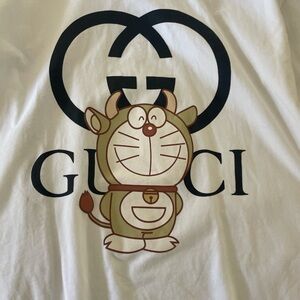 Gucci x doraemon white tee shirt selling